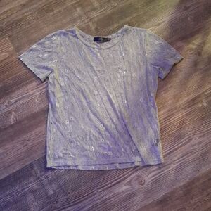 MK Boutique Metallic Lace Top
